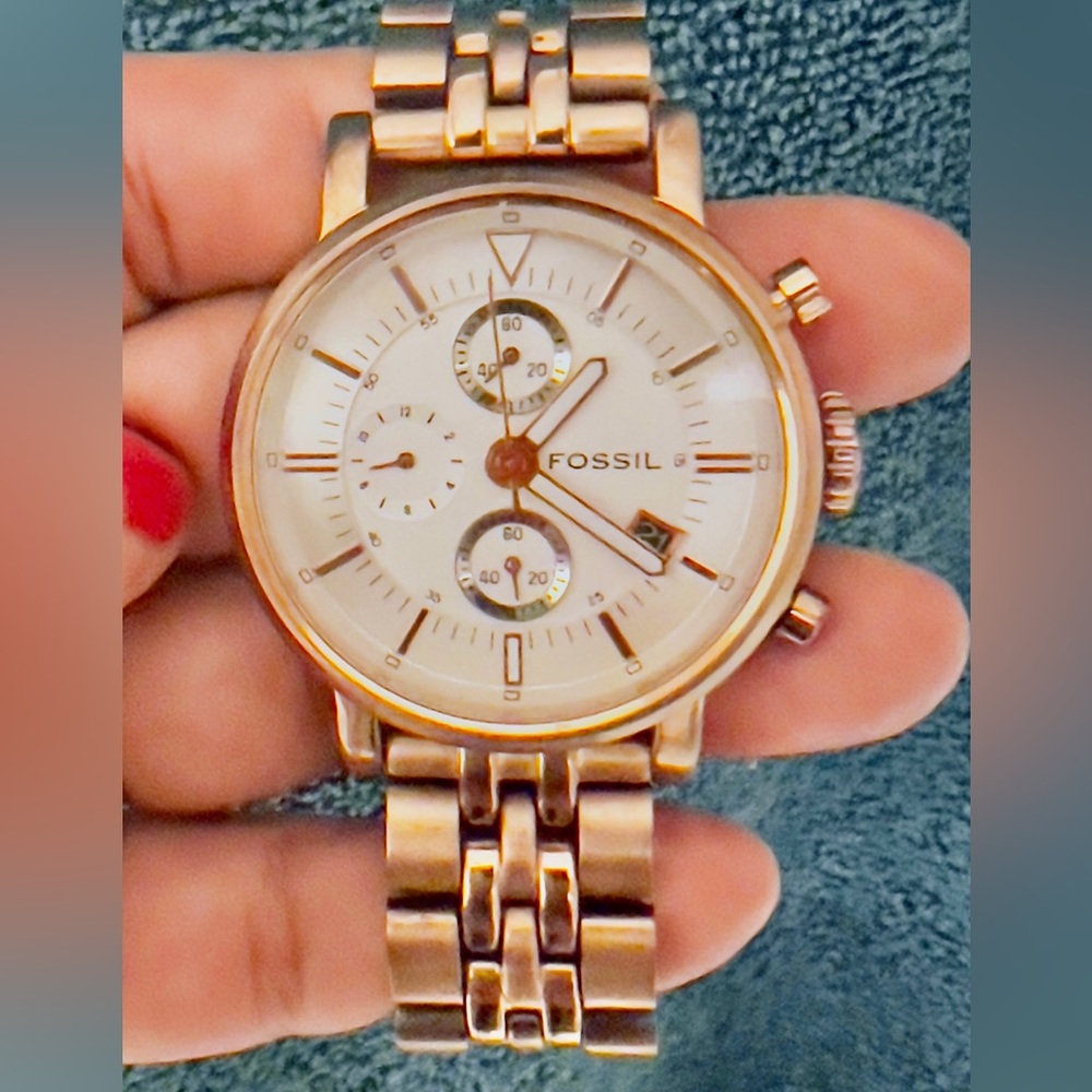 FOSSIL F2 Watch ES-1944 ROSE GOLD WATCH - Picture 3 of 9